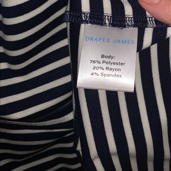 Draper James Stripe Persley Ponte Dress, size medium, Nassau navy multi stripe - Picture 4 of 6